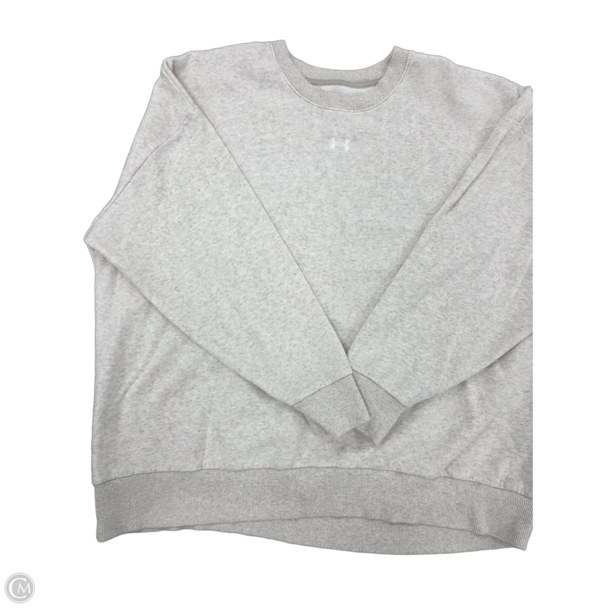 Sweatshirt Crewneck By Under Armour In Beige, Size: M