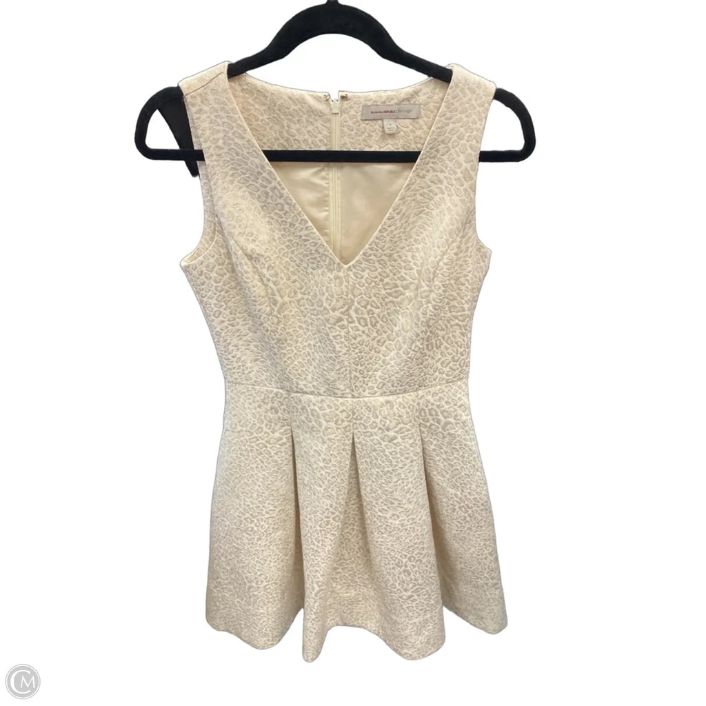 Dress Party Short By Banana Republic In Gold & White, Size: 2