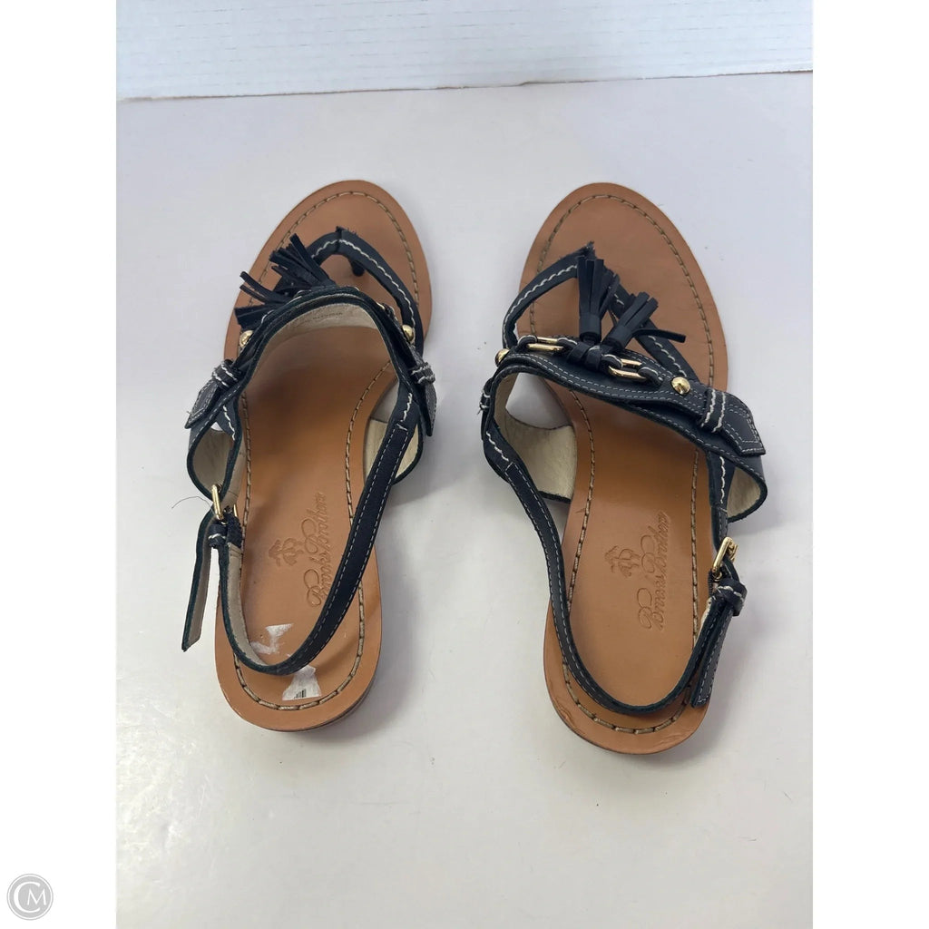 Sandals Flats By Brooks Brothers In Blue, Size: 7.5