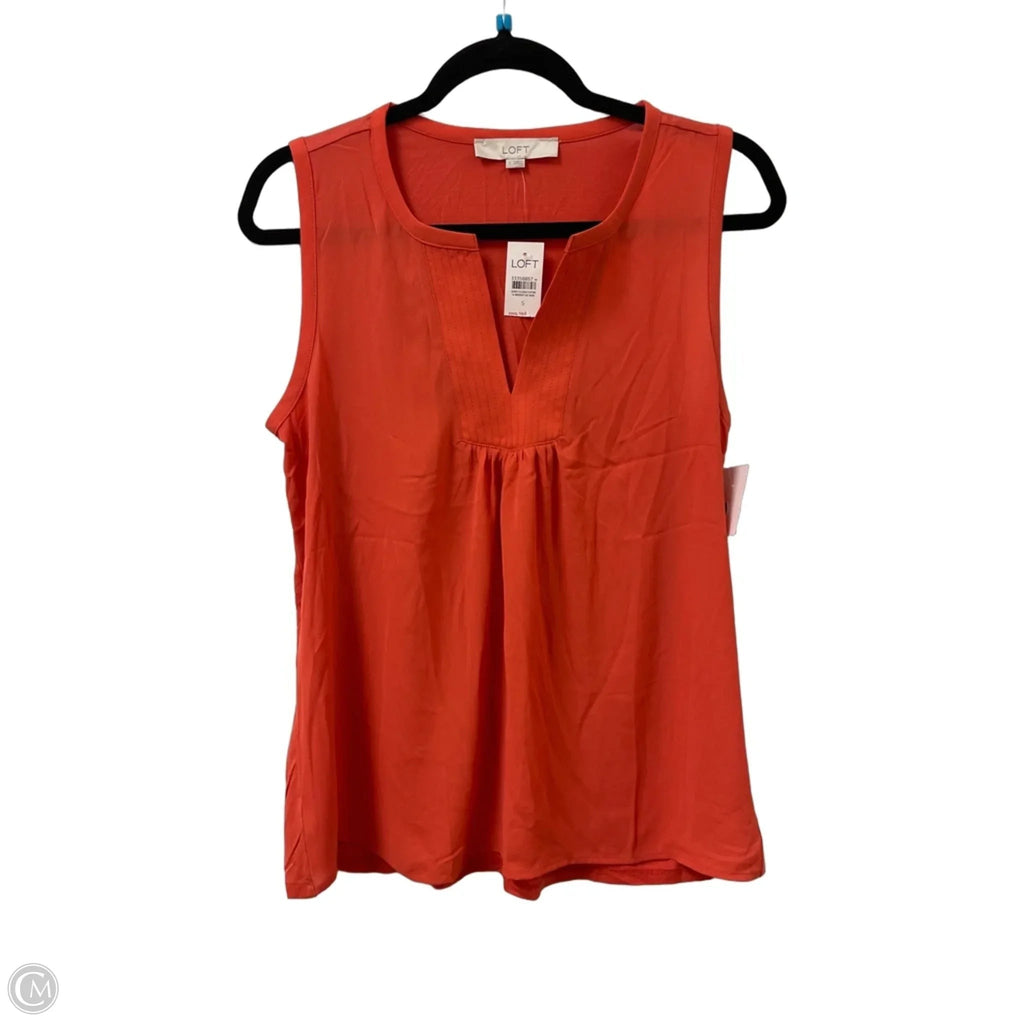 Top Sleeveless By Loft In Orange, Size: S