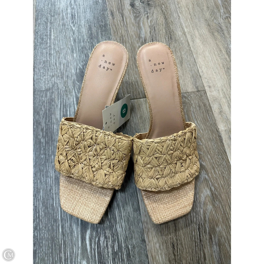 Sandals Heels Stiletto By A New Day In Beige, Size: 8