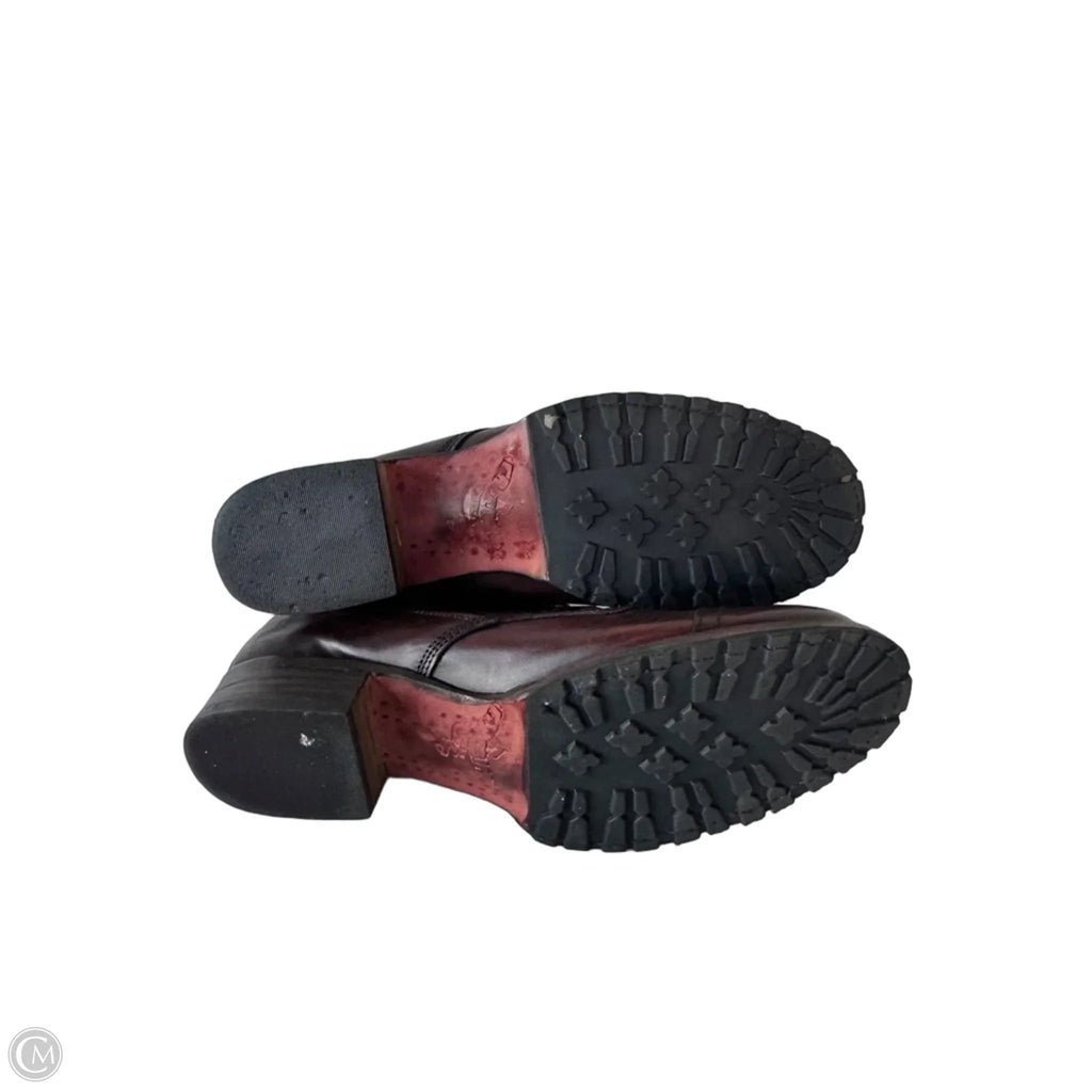 Boots Mid-calf Flats By Freebird In Maroon, Size: 12