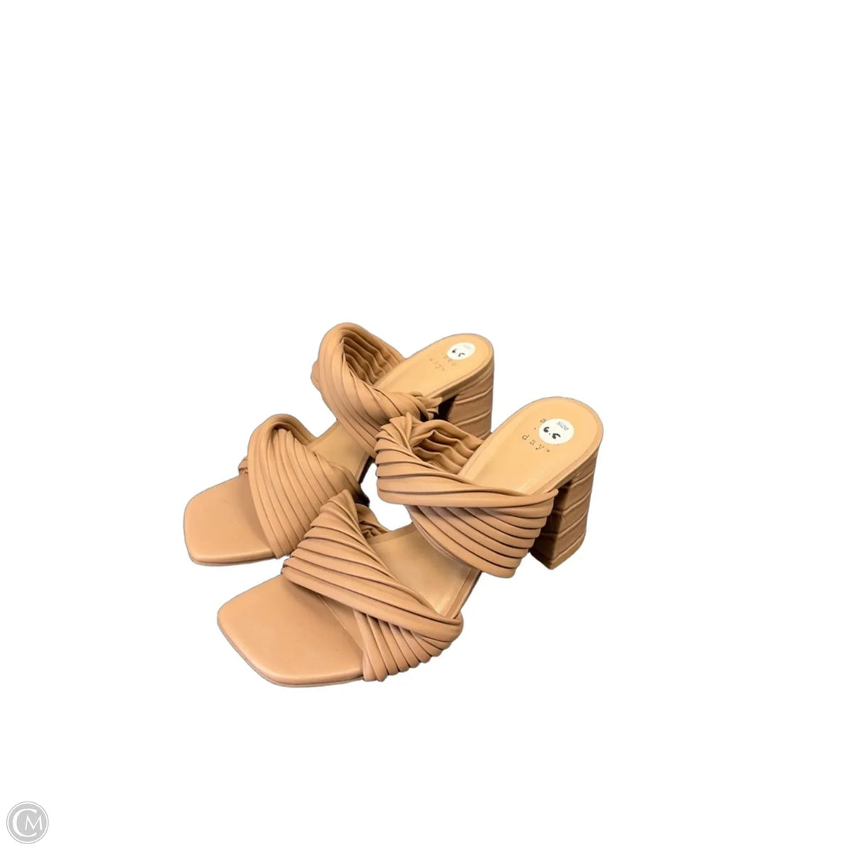 Sandals Heels Block By A New Day In Brown, Size: 6.5