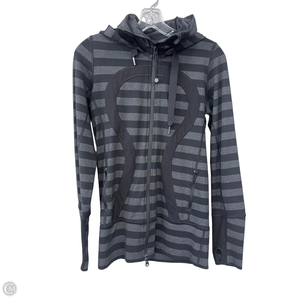Athletic Jacket By Lululemon In Black, Size: 6