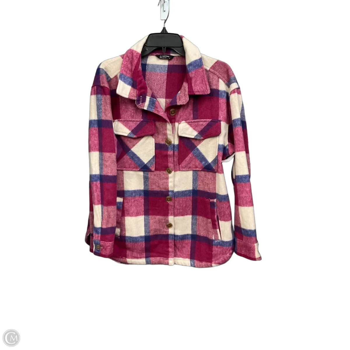 Jacket Shirt By Members Mark In Pink, Size: M