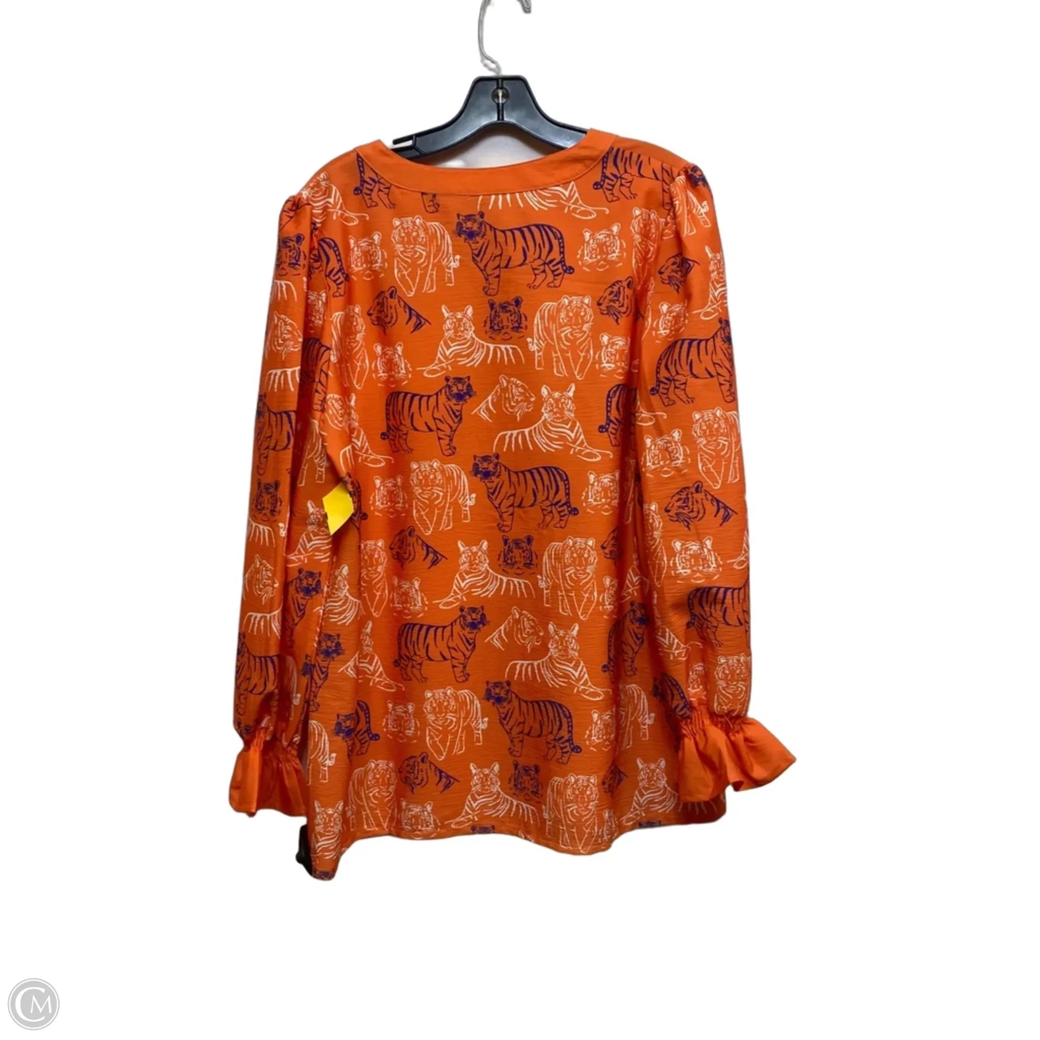 Top Long Sleeve By Cmf In Orange & Purple, Size: Xl