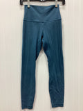 Athletic Leggings By Lululemon In Blue, Size:4