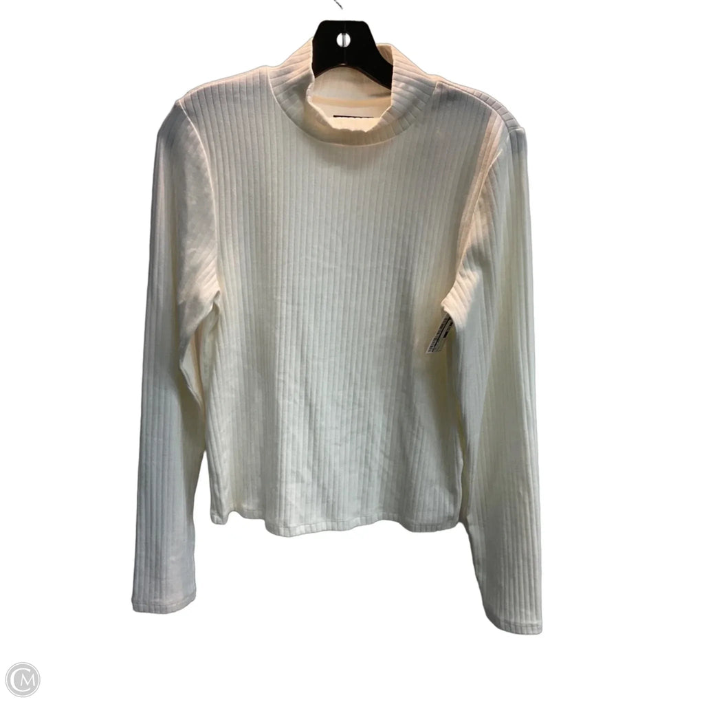 Top Long Sleeve Basic By Gap In White, Size: L