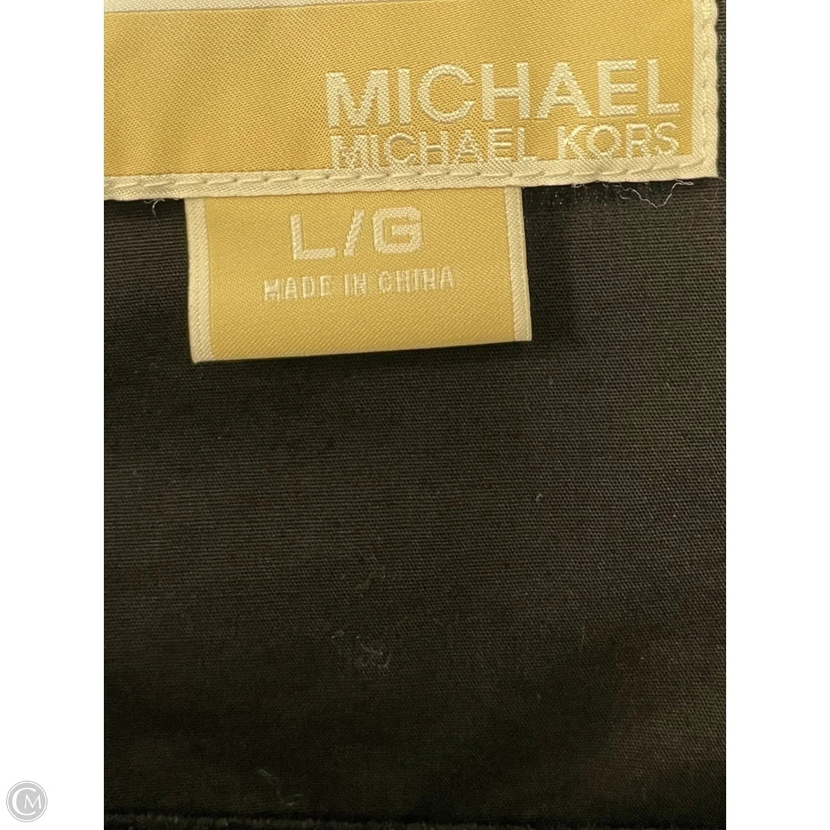Top 3/4 Sleeve Designer By Michael Kors In Black, Size: L