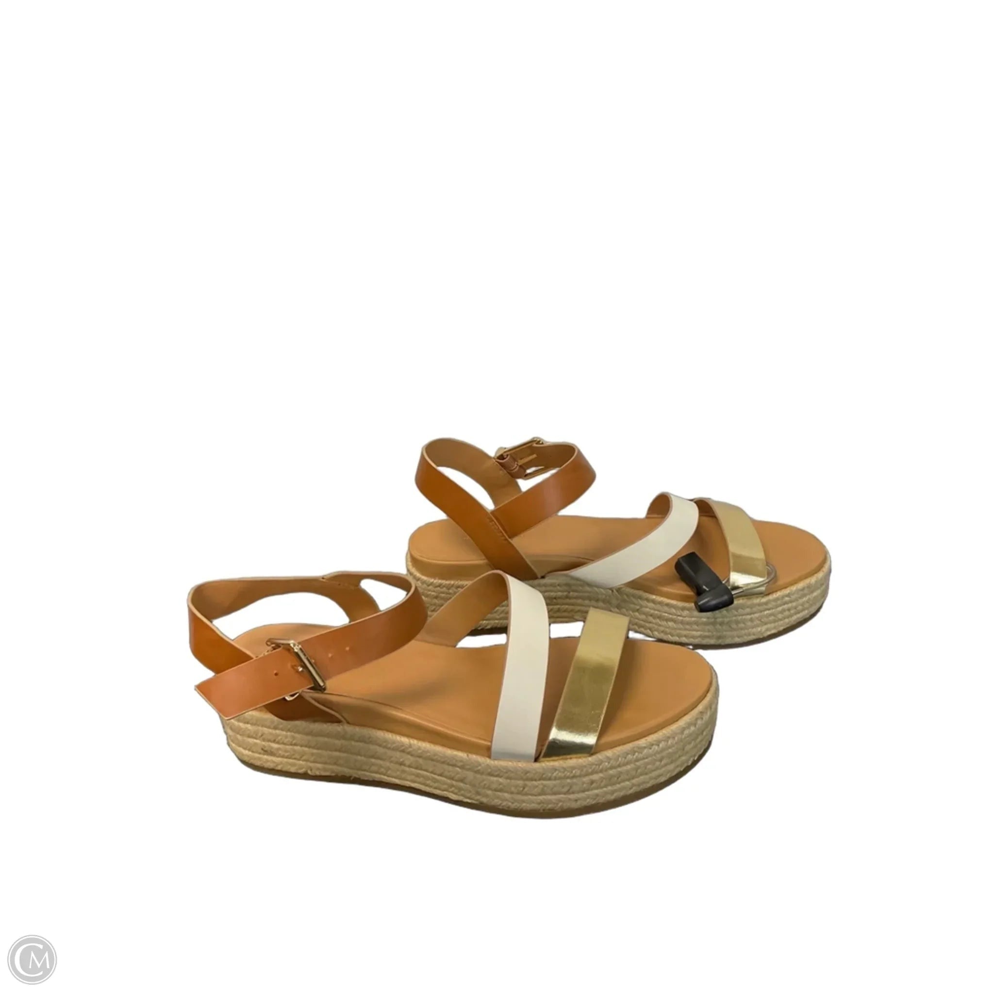 Sandals Heels Platform By Tommy Hilfiger In Brown, Size: 9