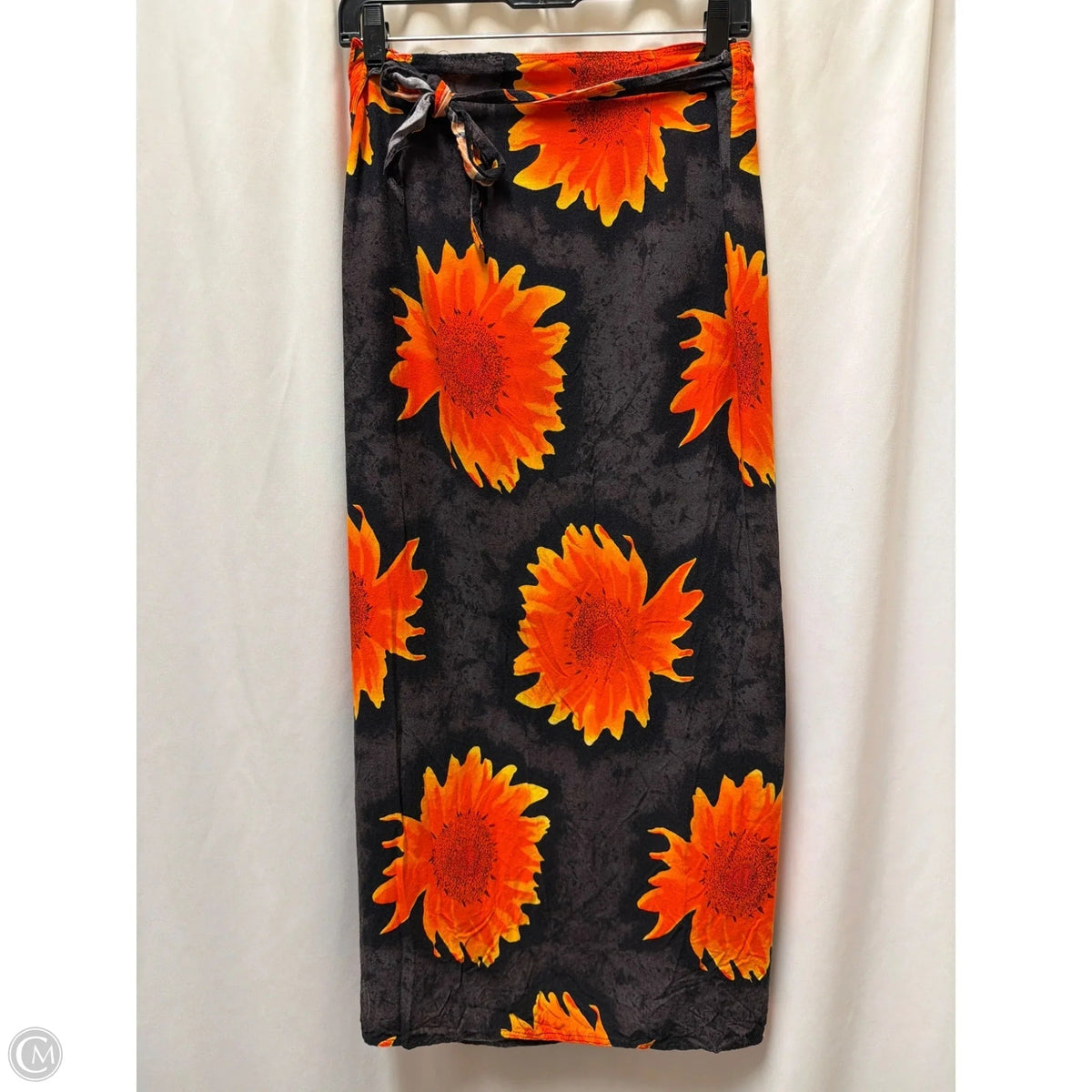 Swimwear Cover-up By Clothes Mentor In Black & Orange, Size: Osfm