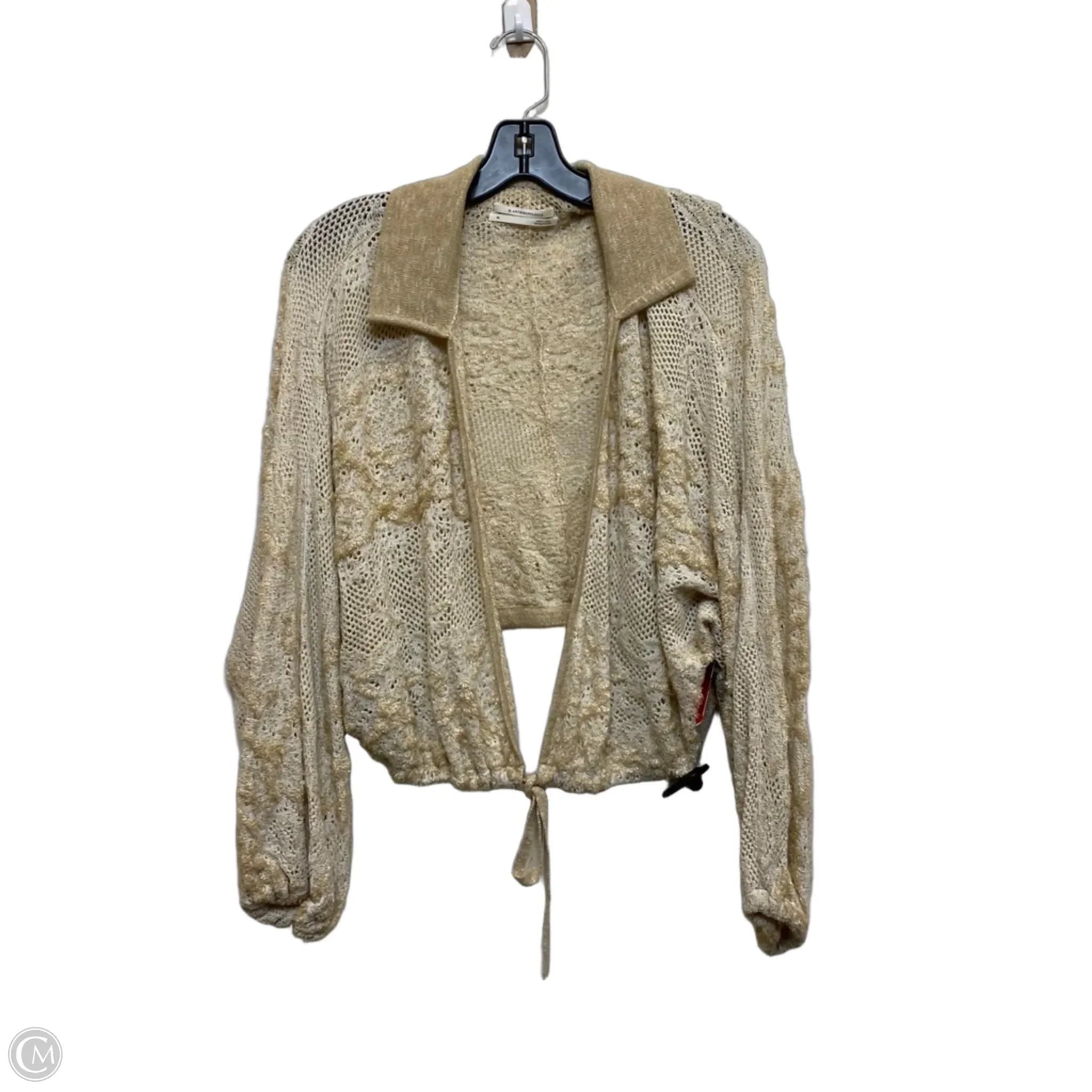 Top Long Sleeve By Anthropologie In Cream, Size: 1x