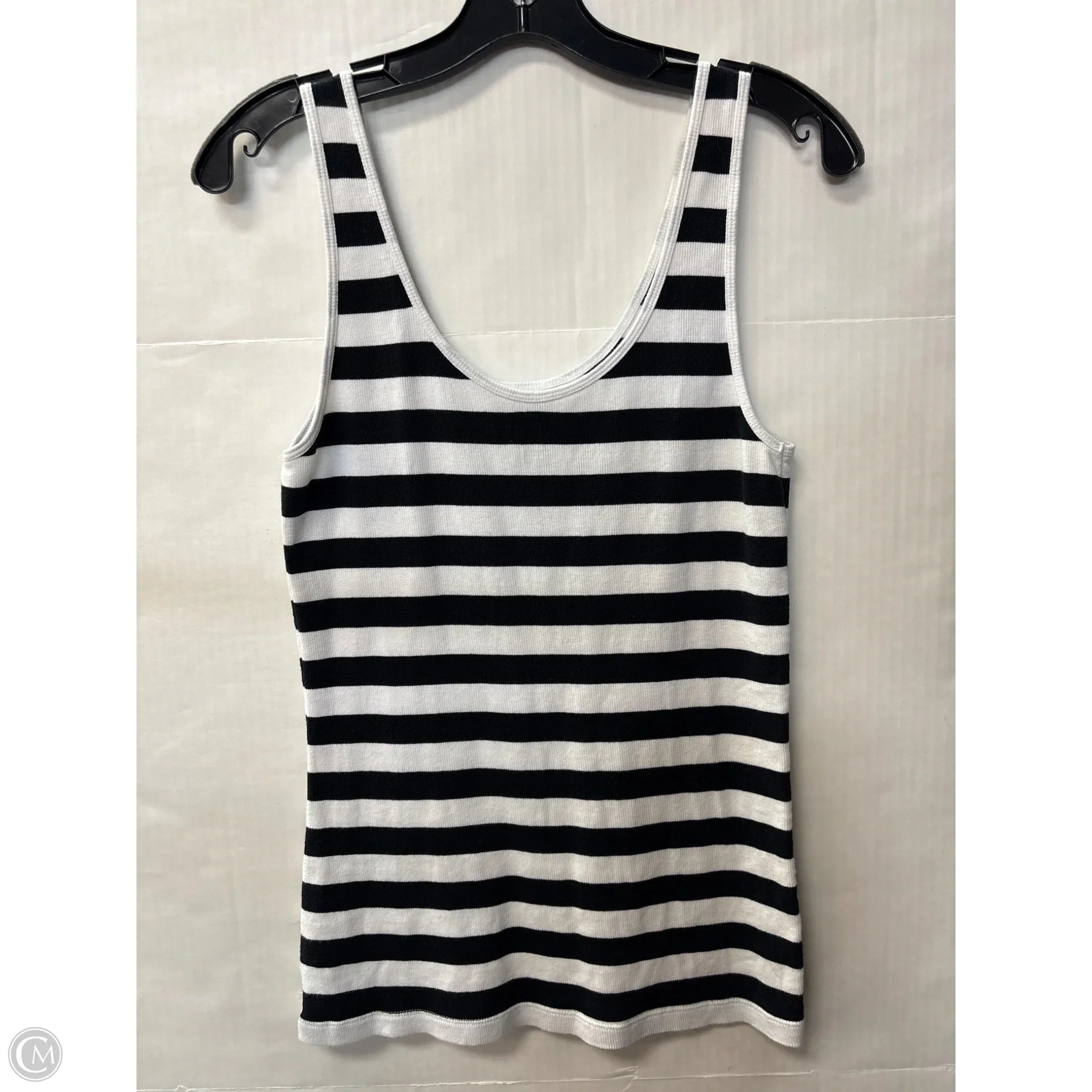 Top Sleeveless By Old Navy In Black & White, Size: L