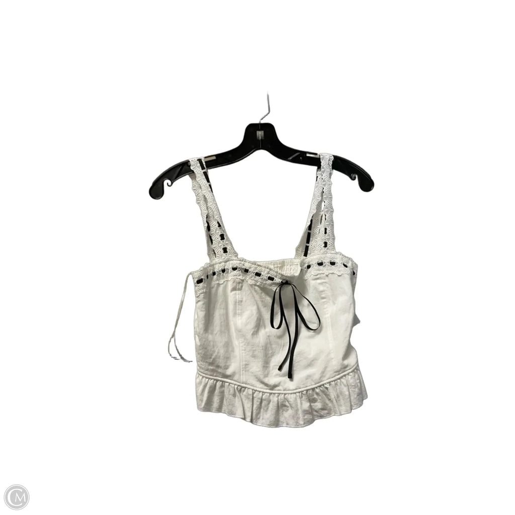 Top Sleeveless By Kirious In White, Size: M