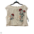 Top Sleeveless By Clothes Mentor In Cream, Size: L
