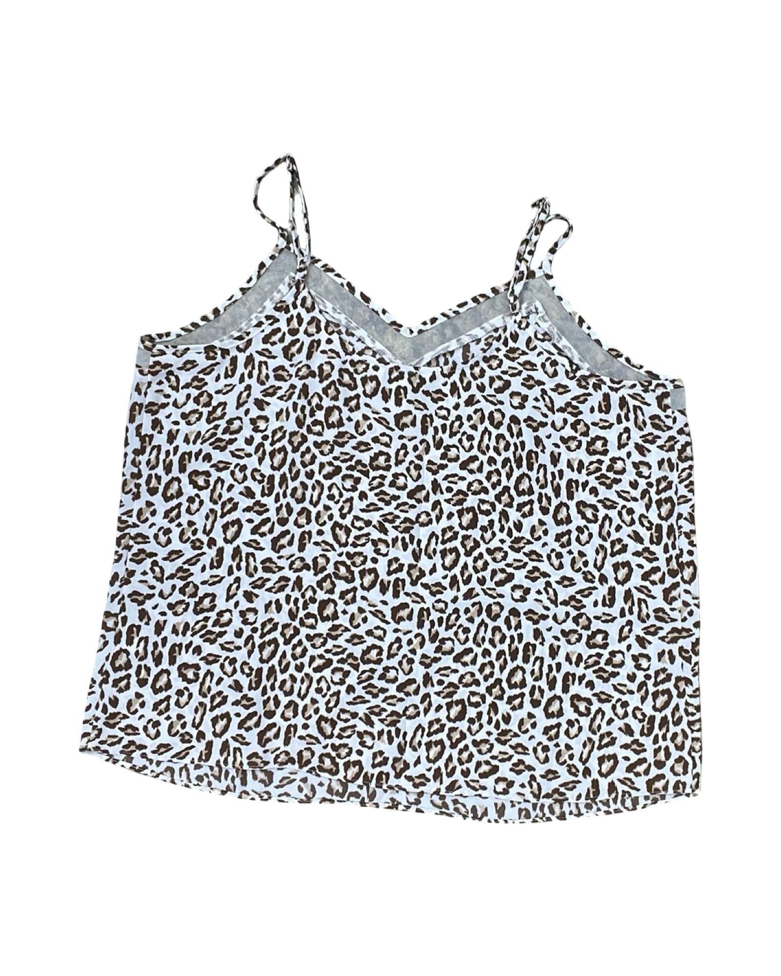Top Sleeveless By Nine West In Leopard Print, Size:L
