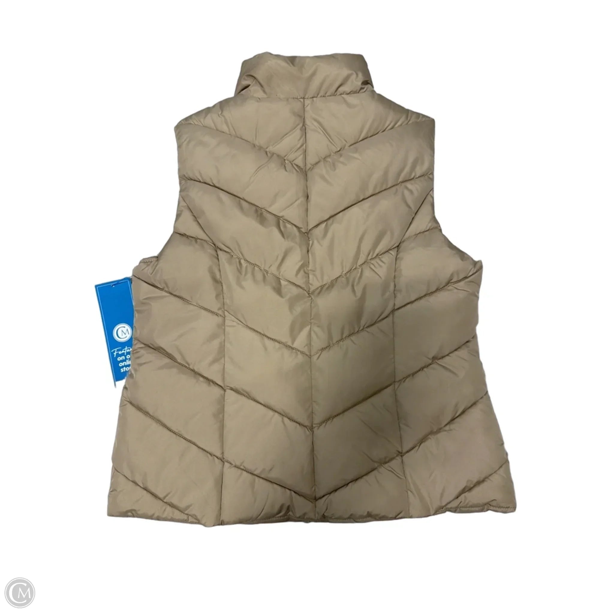 Vest Designer By Cole-Haan In Beige, Size: M