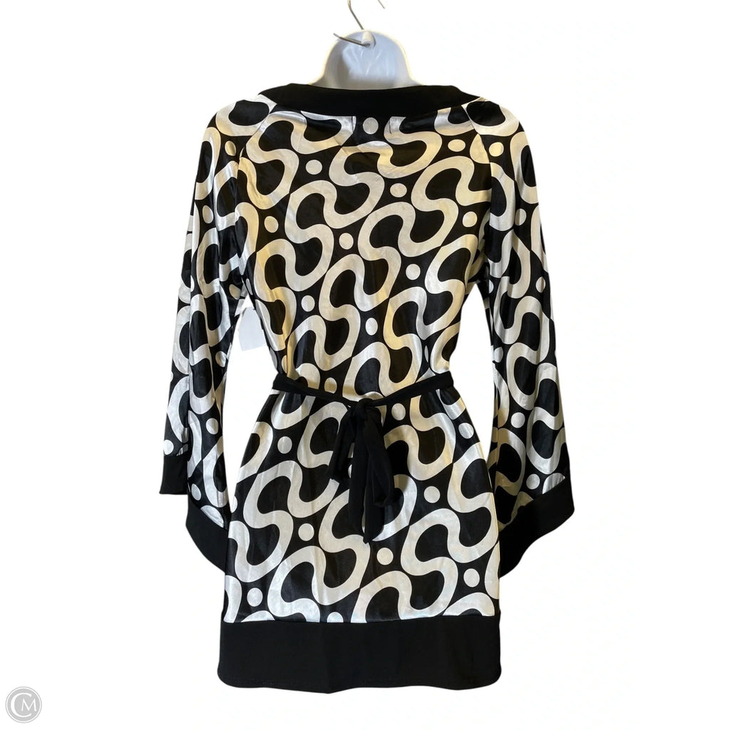 Blouse 3/4 Sleeve By Cocomo In Black & White, Size: M