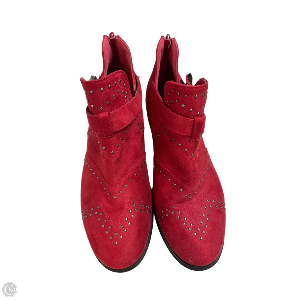 Boots Ankle Heels By Jg Collections In Red, Size: 9