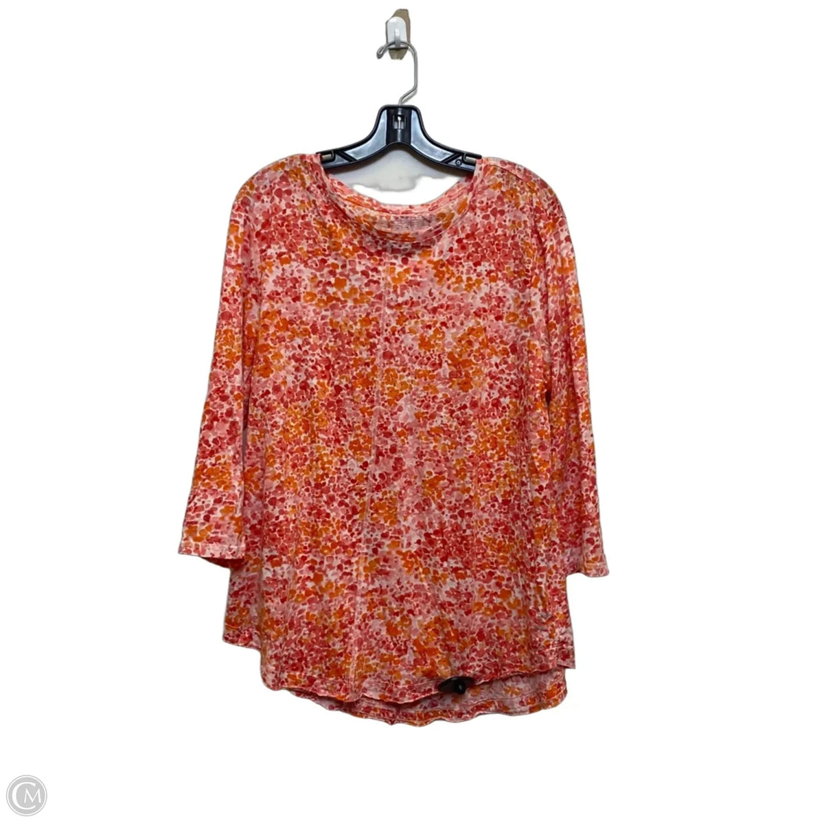 Top 3/4 Sleeve By West Bound In Orange & Pink, Size: Xl