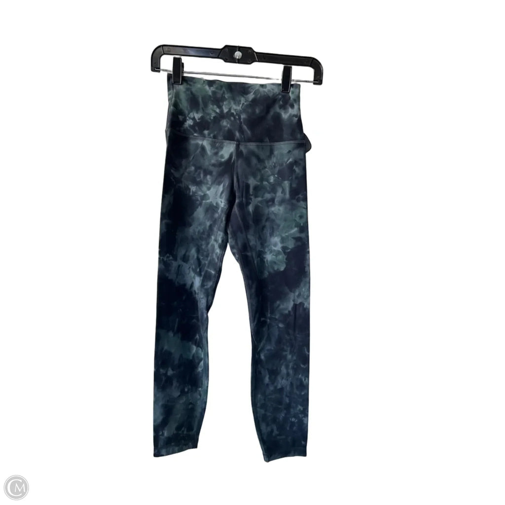 Athletic Leggings By Lululemon In Blue & Green, Size: 4