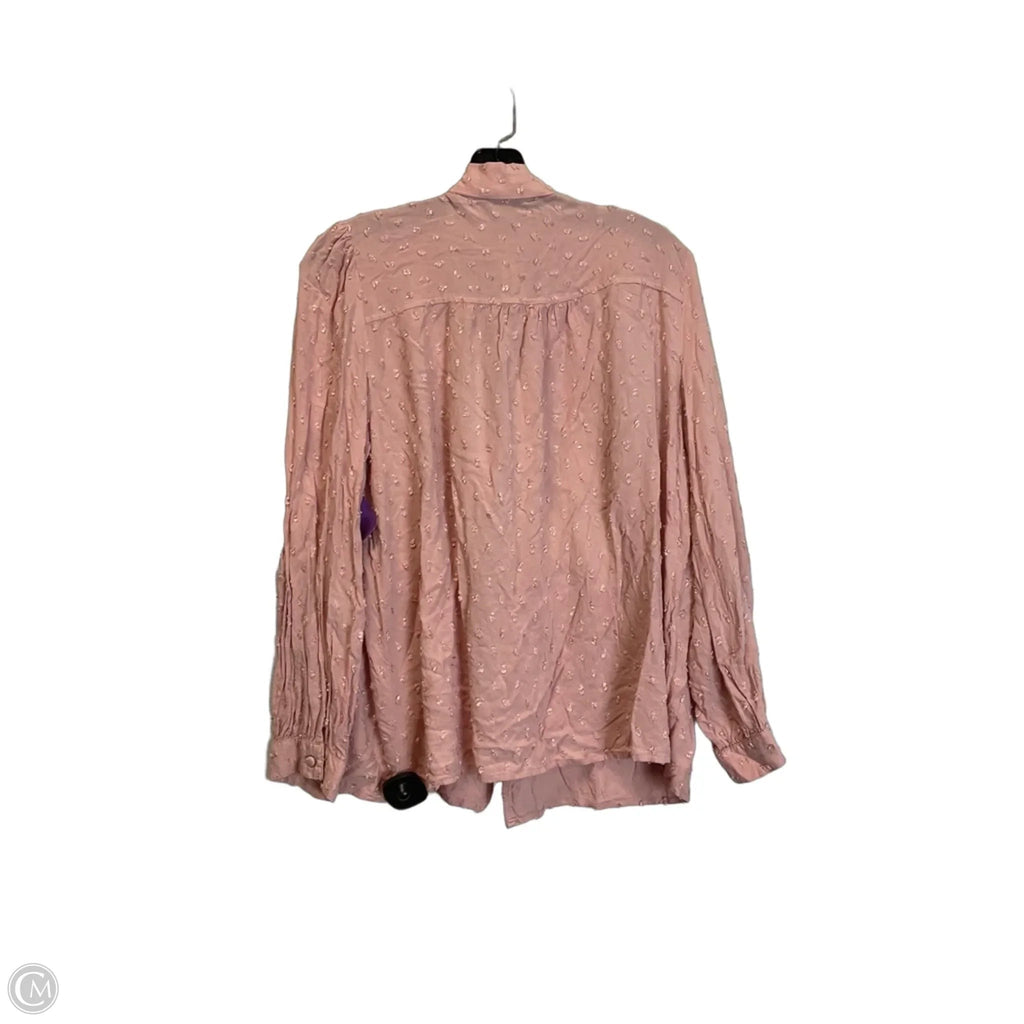 Top Long Sleeve By Loft In Pink, Size: L