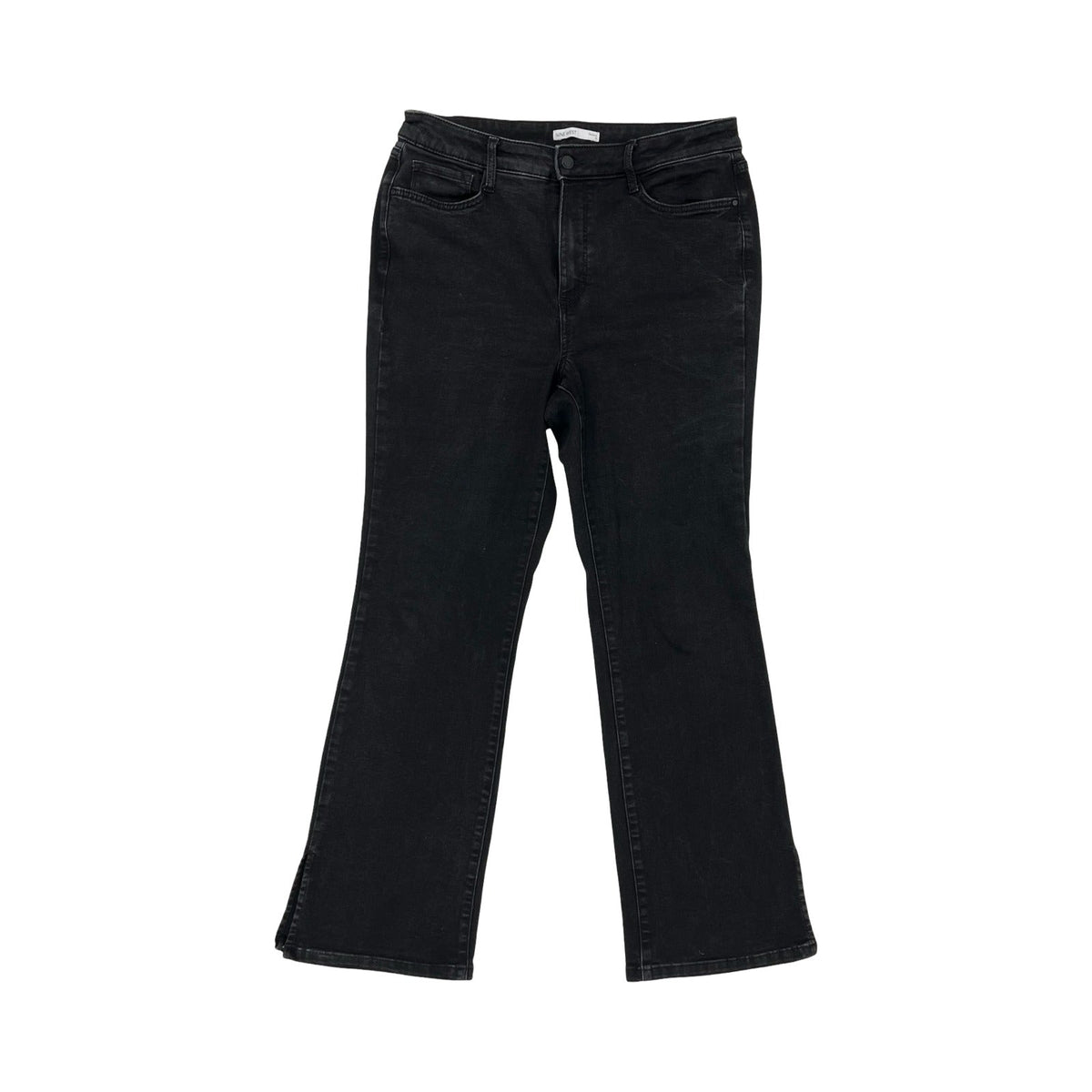 Jeans Flared By Nine West In Black Denim, Size:14