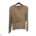 Top Long Sleeve By Express In Gold & Tan, Size: M
