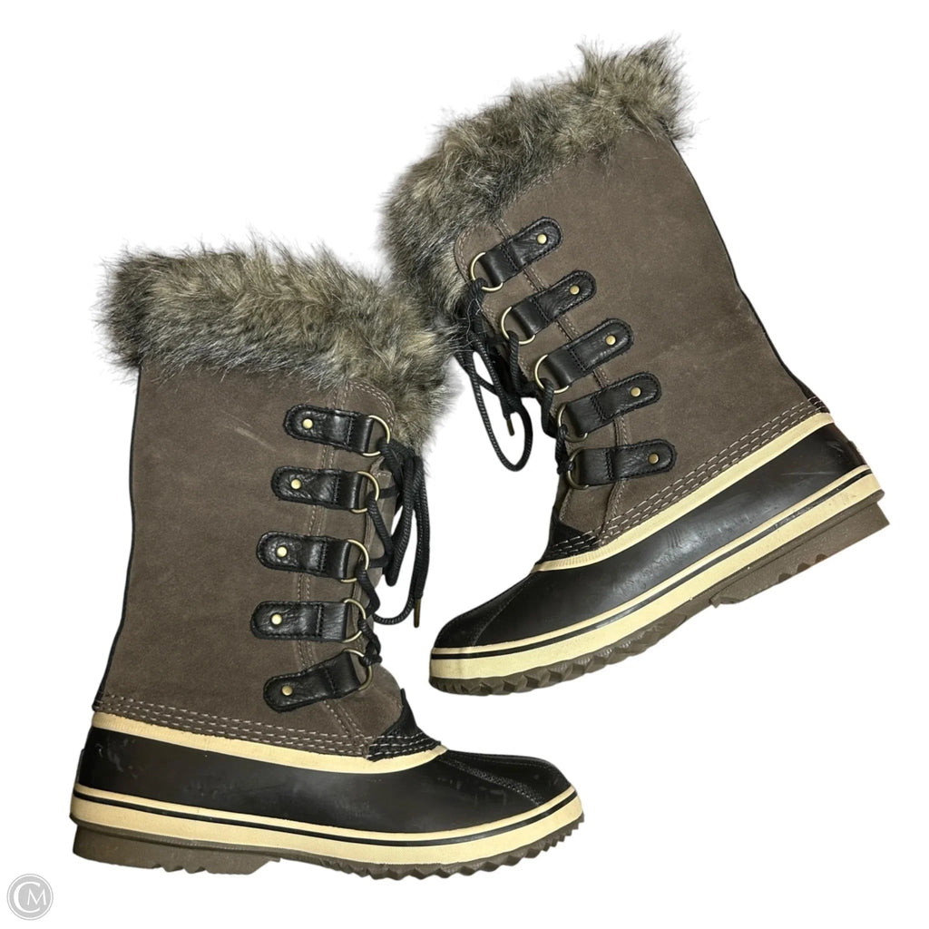 Boots Snow By Sorel In Black & Brown, Size: 10