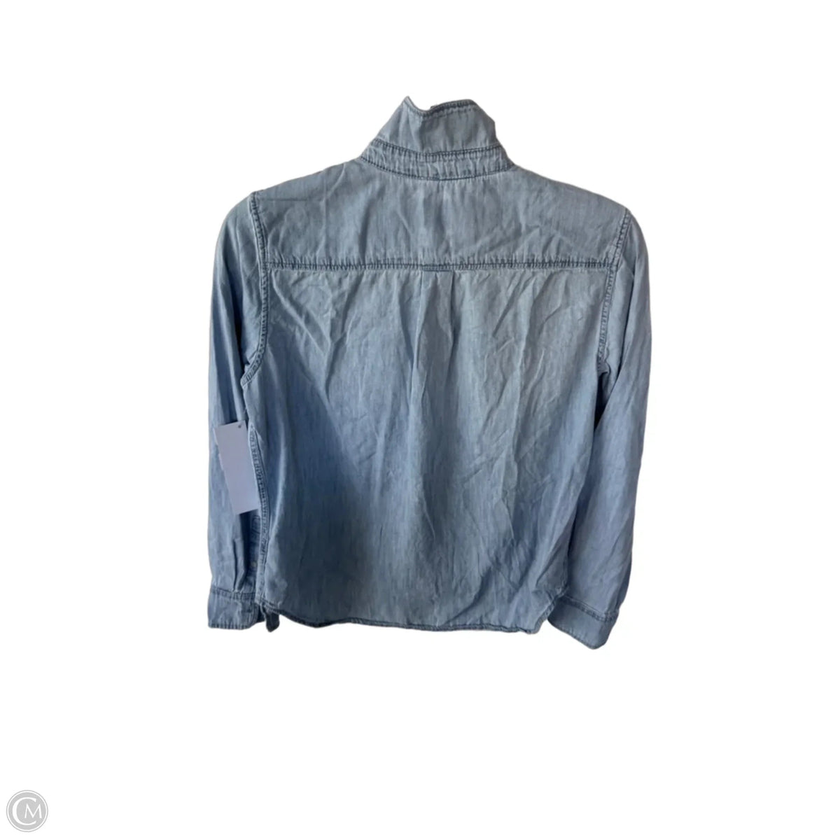 Top Long Sleeve By Gap In Blue Denim, Size: Sp