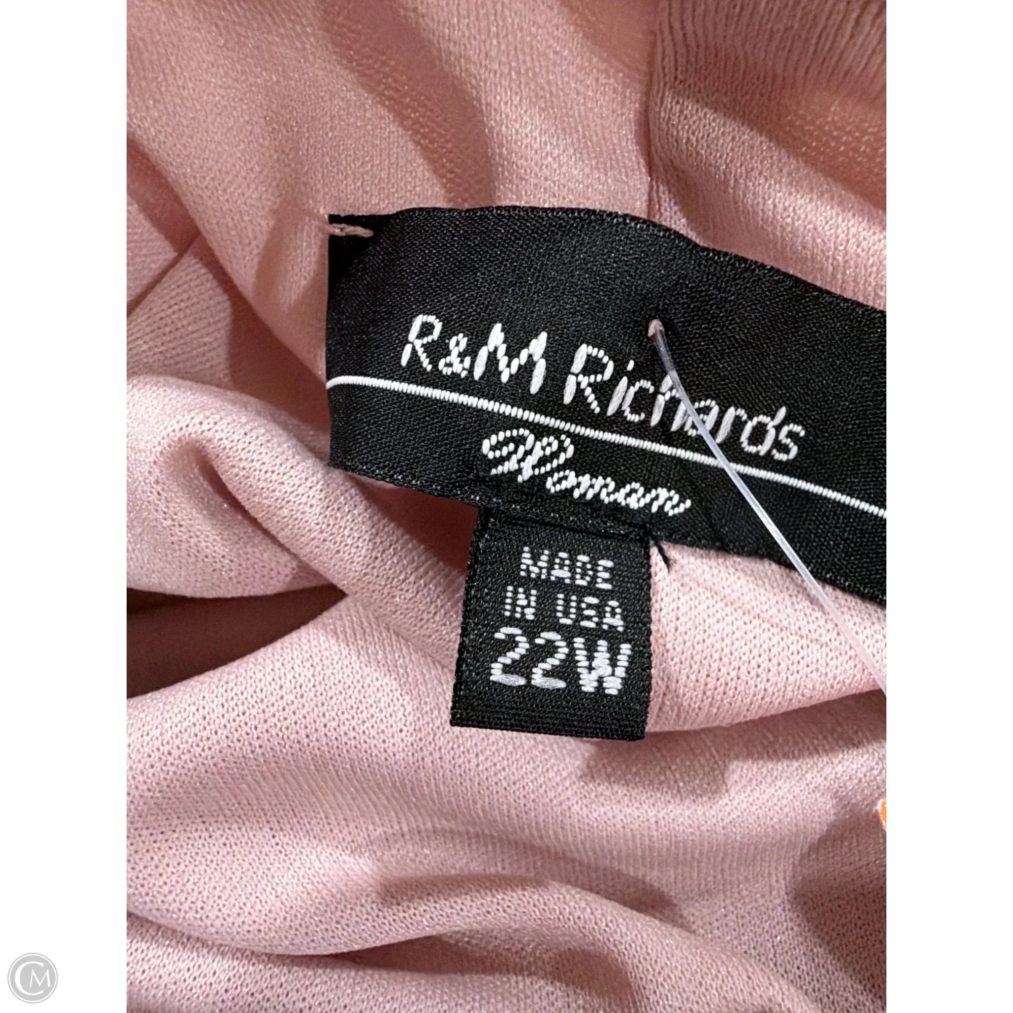 Dress Set 2pc By R And M Richards In Pink, Size: 22