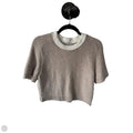 Sweater Short Sleeve By Abercrombie And Fitch In Tan & White, Size: S