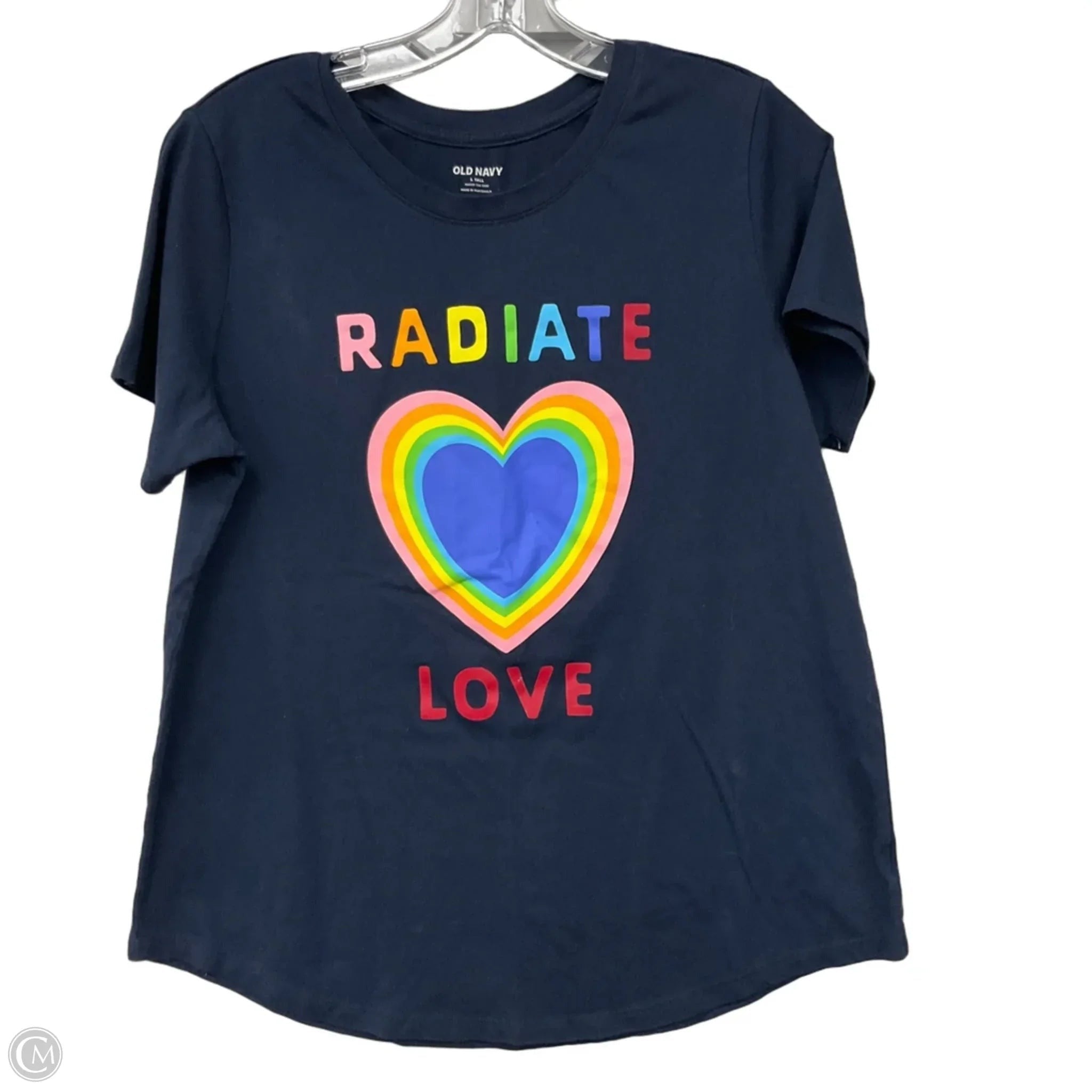 Top Short Sleeve Basic By Old Navy In Navy, Size: L