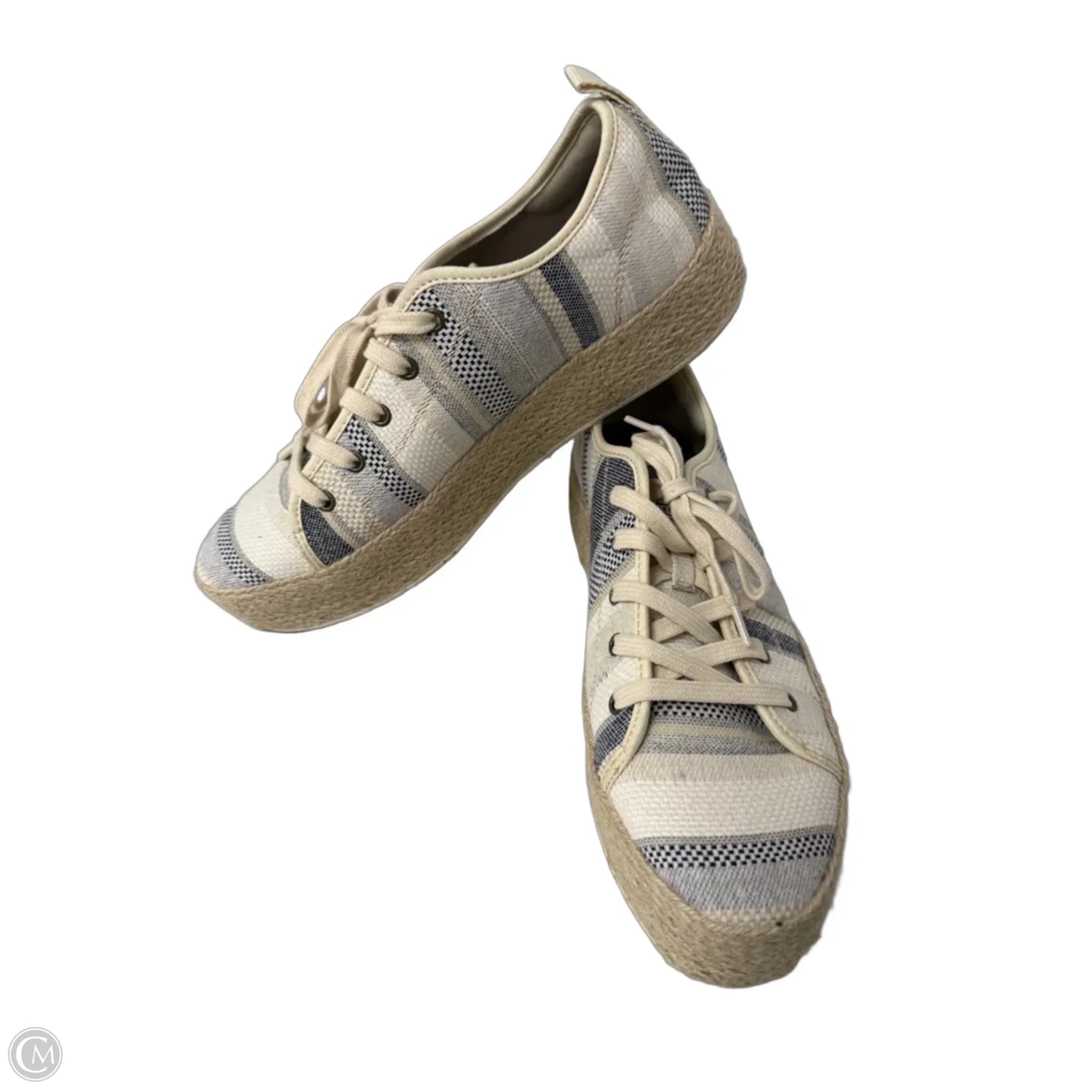 Shoes Heels Platform By Bobs In Blue & Cream, Size: 10