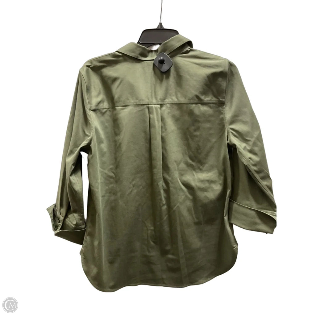 Blouse Long Sleeve By Chicos In Green, Size: S