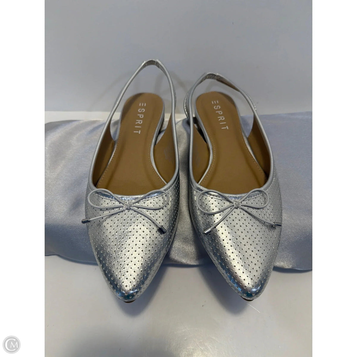 Shoes Flats By Esprit In Silver, Size: 8.5