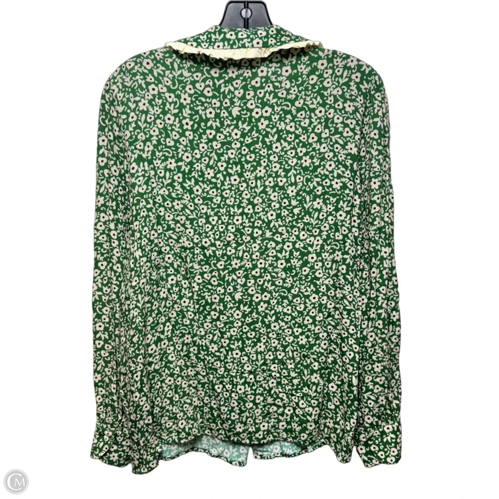 Top Long Sleeve By Fresha In Floral Print, Size: M