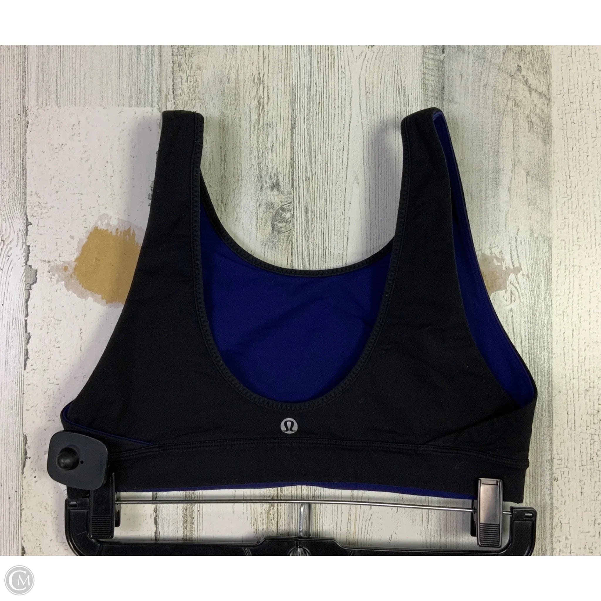Athletic Bra By Lululemon In Black & Blue, Size: 8