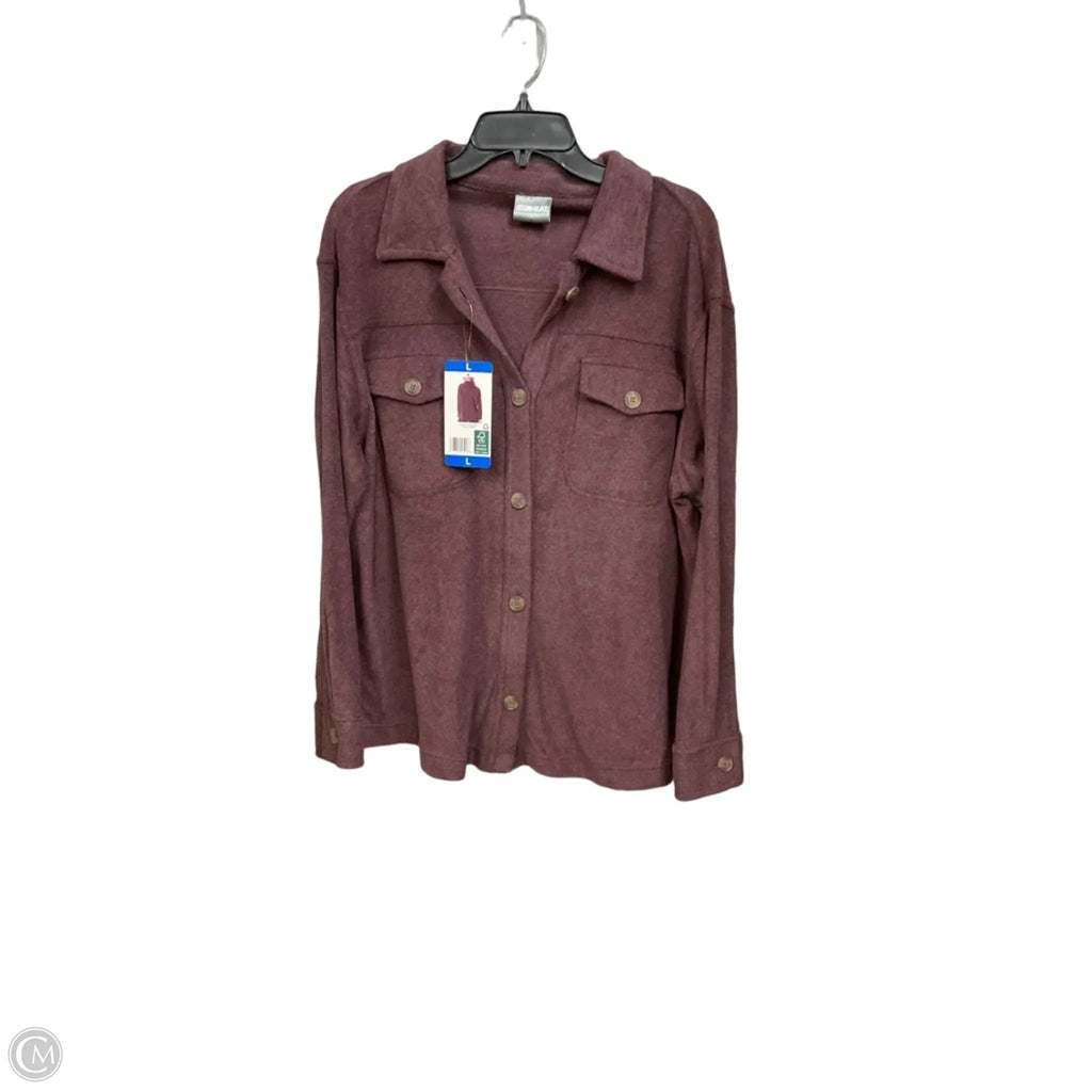 Jacket Shirt By 32 Degrees In Purple, Size: L
