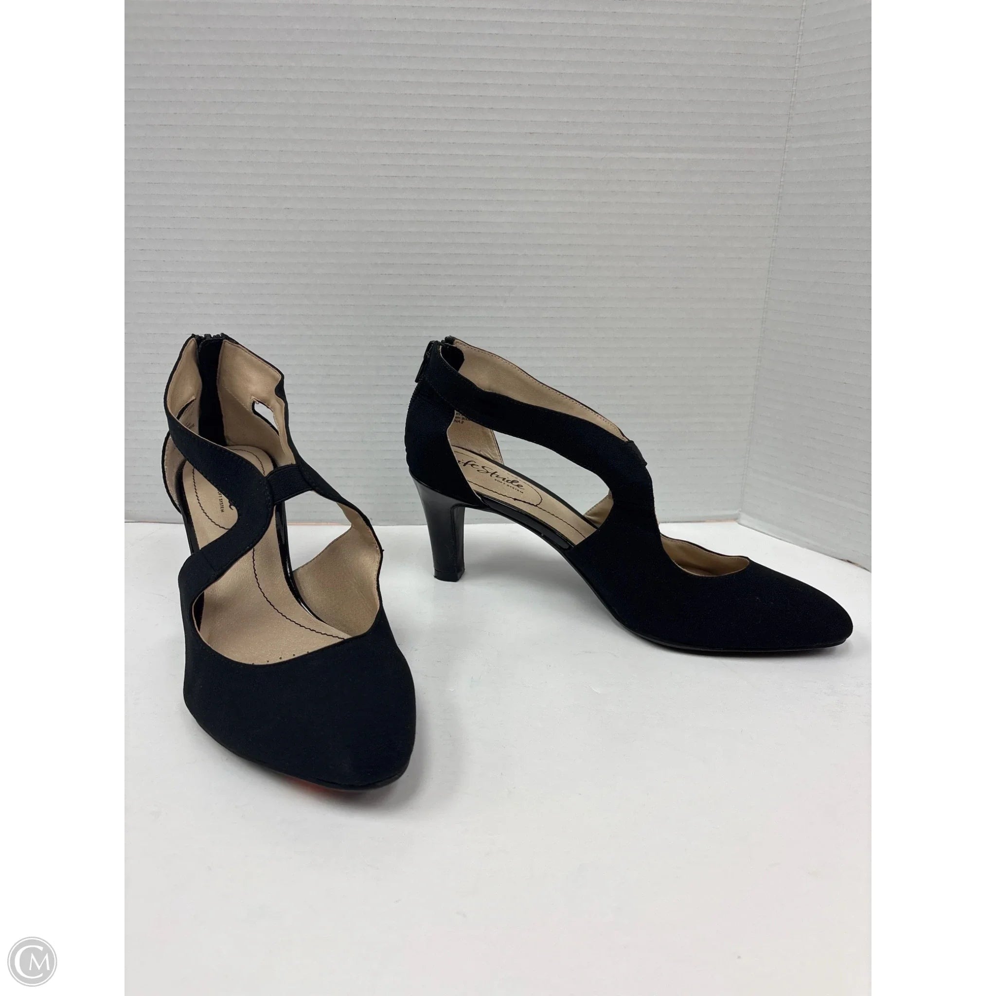 Shoes Heels Kitten By Life Stride In Black, Size: 9
