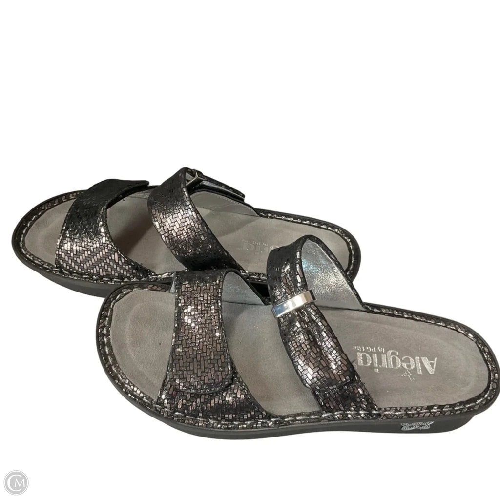 Sandals Heels Platform By Alegria In Grey, Size: 7