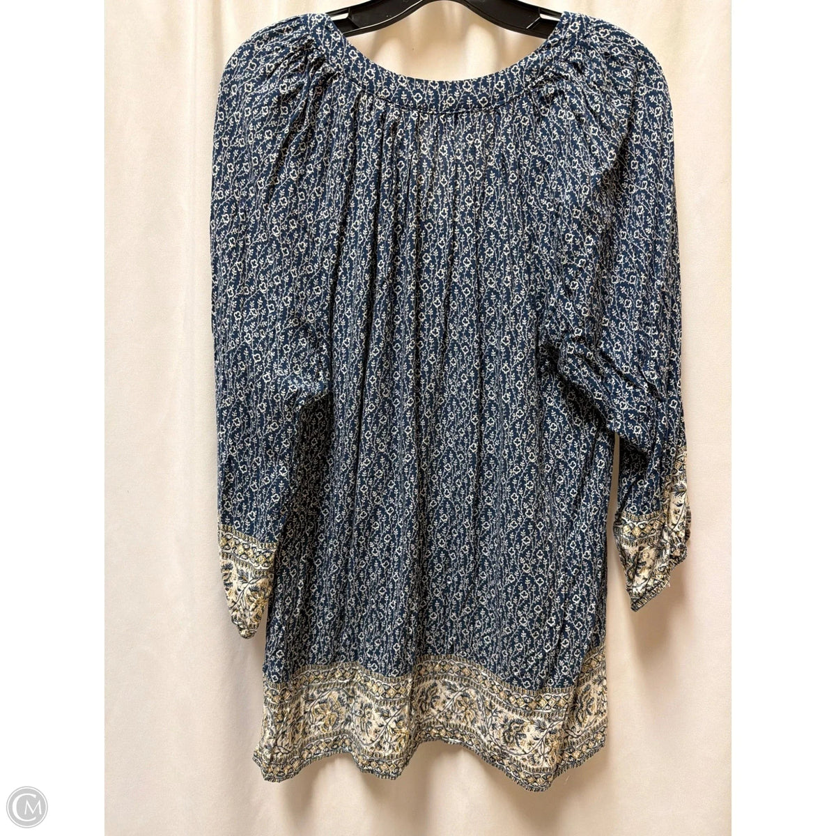 Top Long Sleeve By Adrienne Vittadini In Blue, Size: 2x