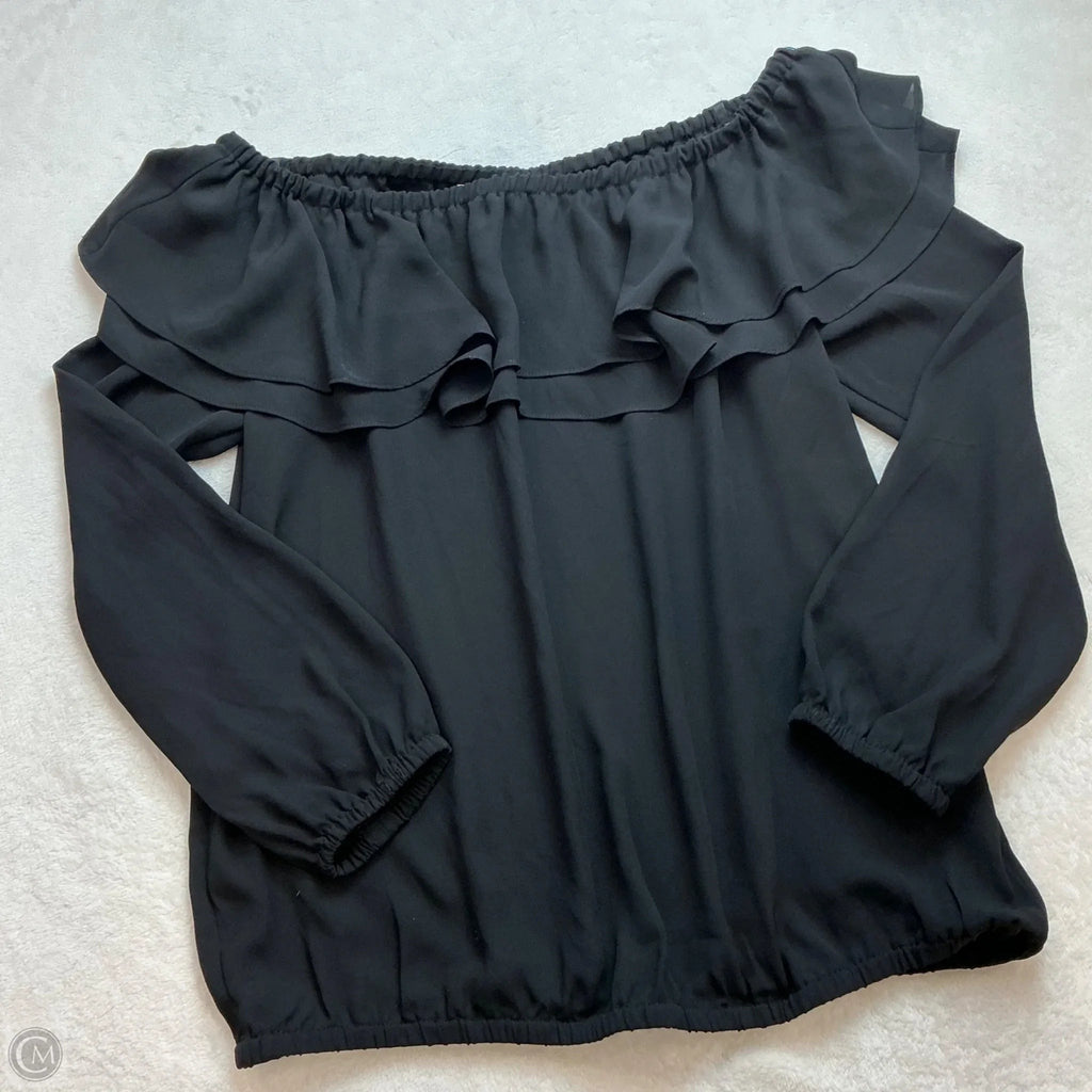 Top Long Sleeve By Michael By Michael Kors In Black, Size: S