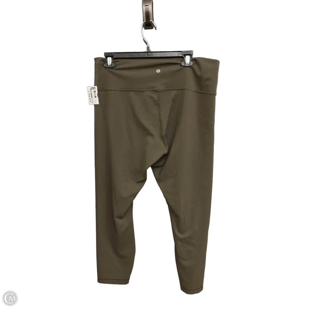 Athletic Leggings By Lululemon In Green, Size: Xxl