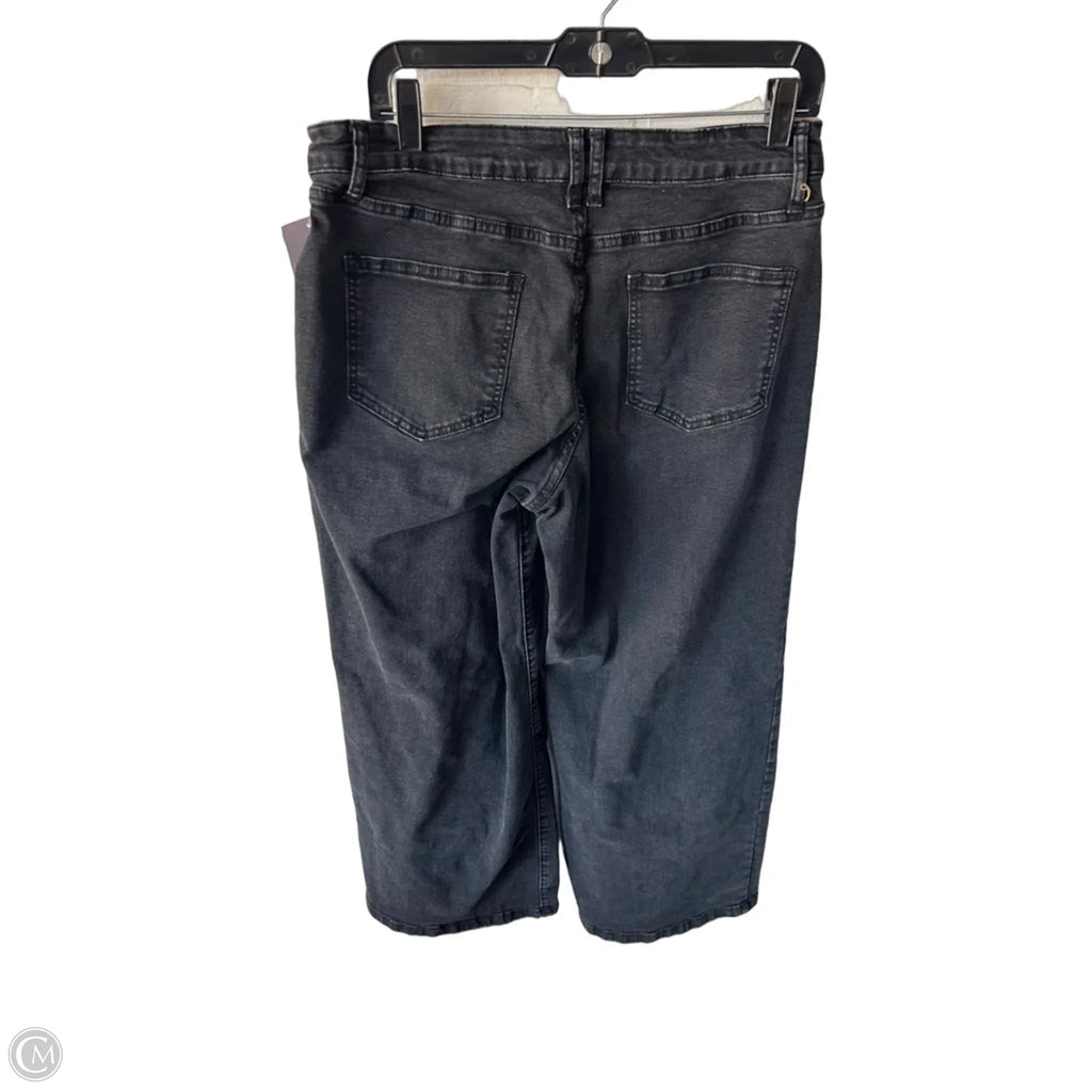 Jeans Wide Leg By Clothes Mentor In Black Denim, Size: 16
