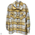 Jacket Shirt By Kensie In Plaid Pattern, Size: M