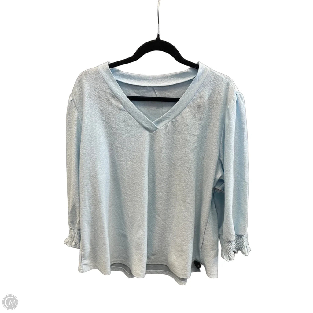 Top Long Sleeve By Clothes Mentor In Blue, Size: Xxl