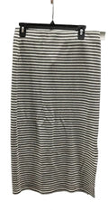 Skirt Midi By Loft In Striped Pattern, Size: M