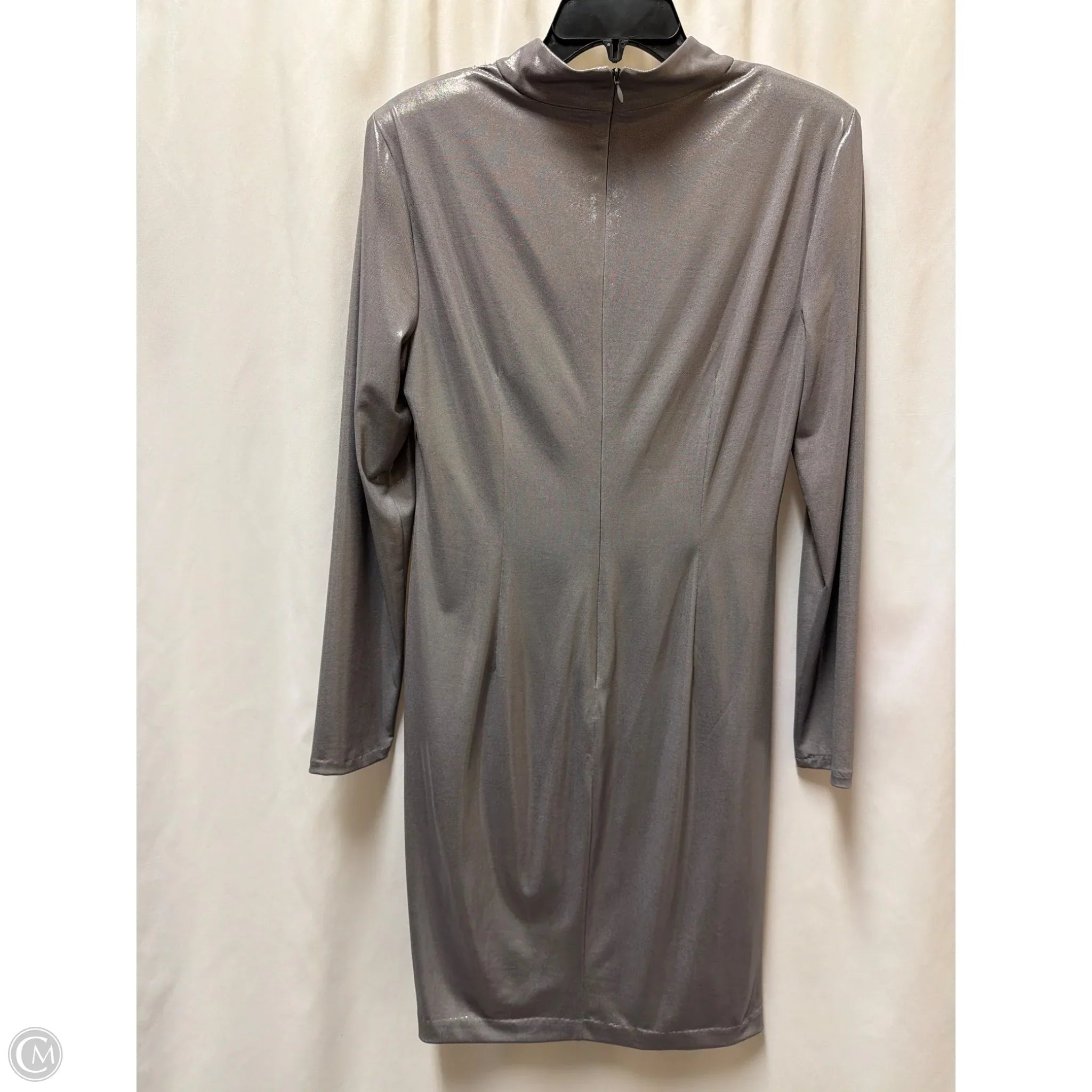 Dress Party Midi By Vince Camuto In Silver, Size: L