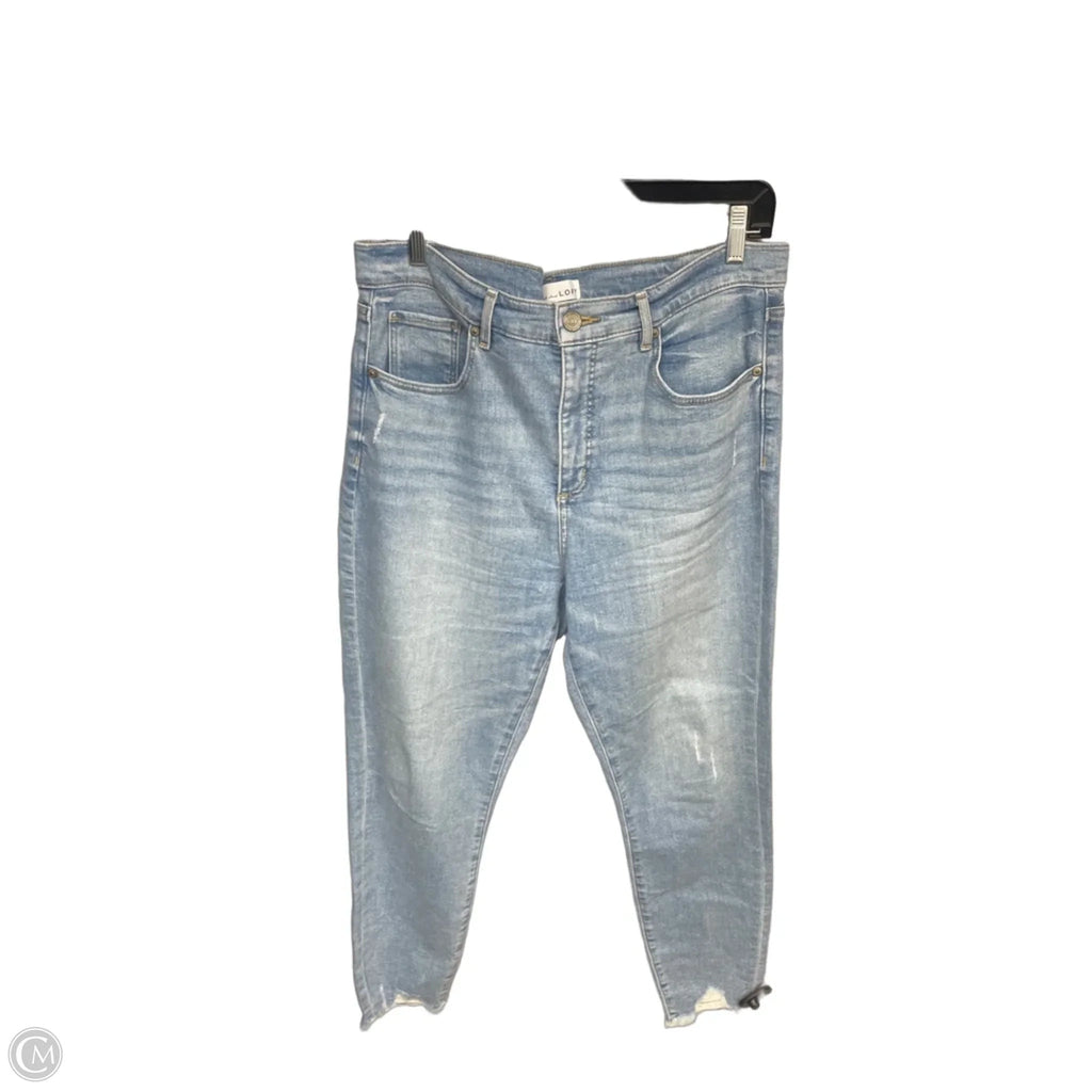 Jeans Skinny By Loft In Blue Denim, Size: 14